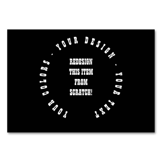 Erstellen Sie Ihre eigenen Tischnummer (Vorderseite)