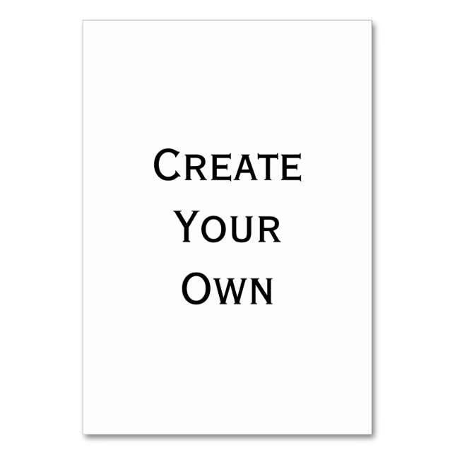 Erstellen Sie Ihre eigenen Tischnummer (Vorderseite)