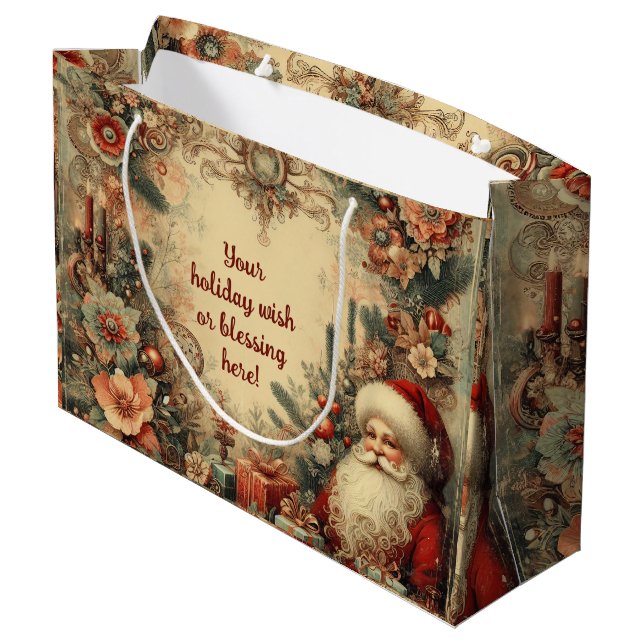 Erstellen Sie Ihre eigenen Viktorianischen Weihnac Große Geschenktüte (Rückseite Schrägansicht)