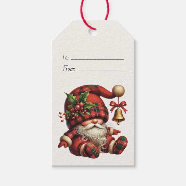Erstellen Sie Ihre eigenen Weihnachten Karierten G Geschenkanhänger (Vorderseite)