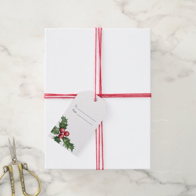 Erstellen Sie Ihre eigenen Winter Holzoberries Geschenkanhänger (Mit Garn)