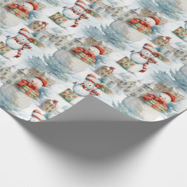 Erstellen Sie Ihre eigenen Winterschneemänner Geschenkpapier