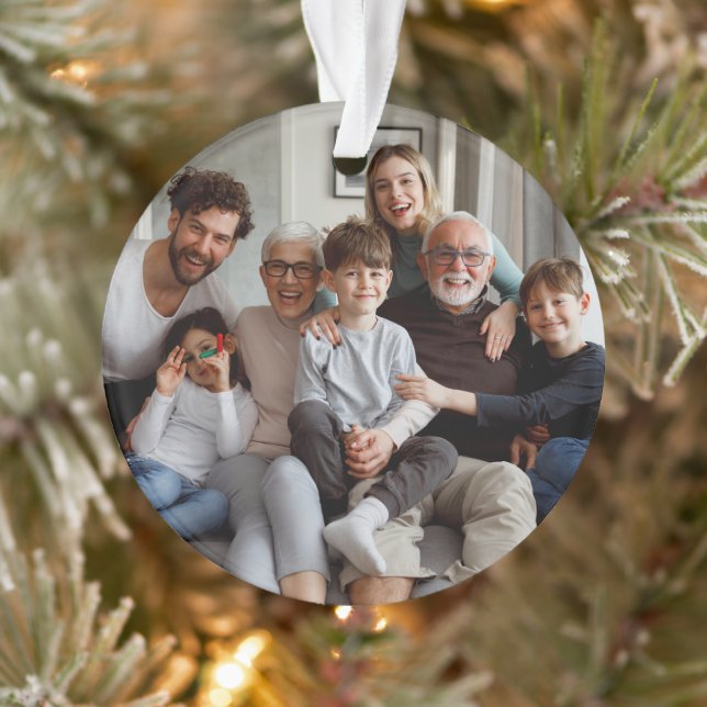Erstellen Sie Ihre eigenen zweiseitigen Fotos Ornament (Baum)