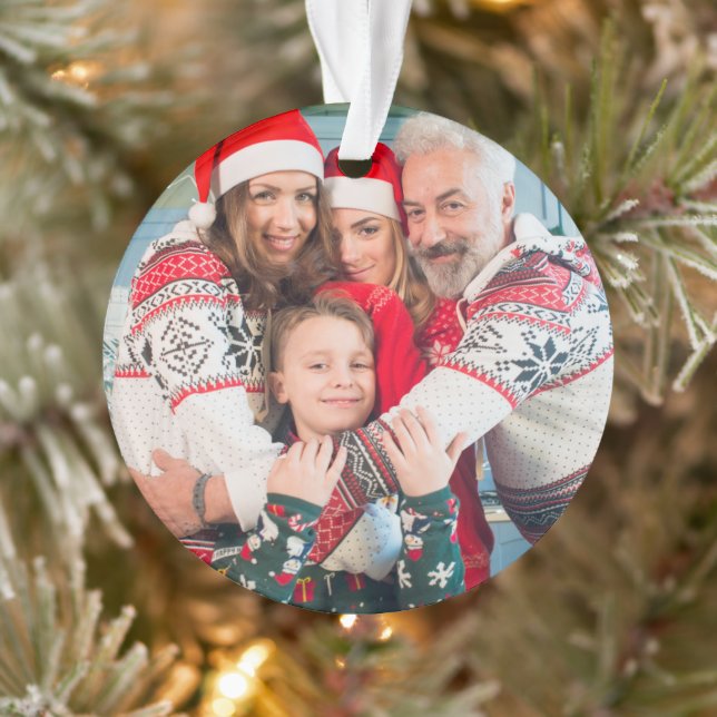 Erstellen Sie Ihre eigenen zweiseitigen Fotos Ornament (Baum)