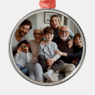 Erstellen Sie Ihre eigenen zweiseitigen Fotos Ornament Aus Metall