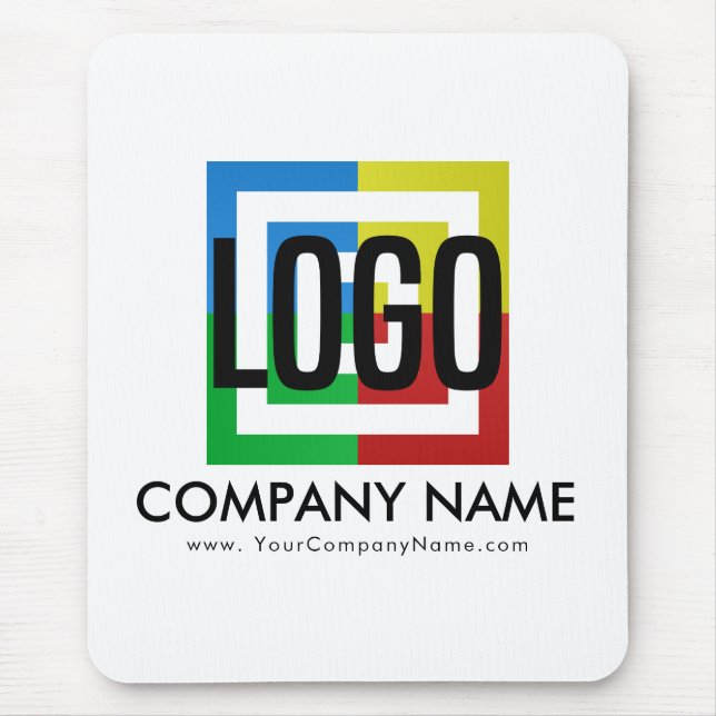Erstellen Sie Ihre Firmenlogo-Geschäftsdetails Mousepad (Vorne)