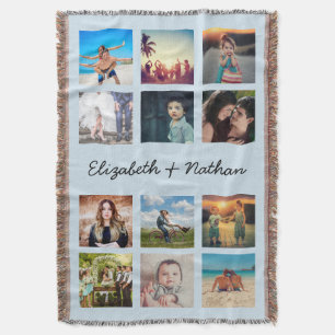 Erstellen Sie Ihre individuelle 12-Familie Foto Co Decke