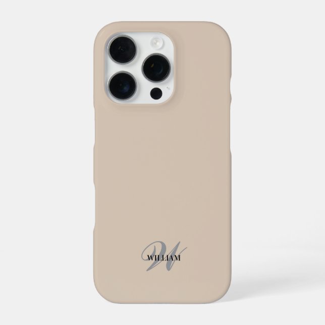 Erstellen Sie Ihre Individuelle Name-Monogrammkall iPhone 16 Pro Hülle (Rückseite)