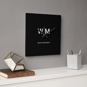Erstellen Sie Ihre maßgeschneiderte minimalistisch Quadratische Wanduhr