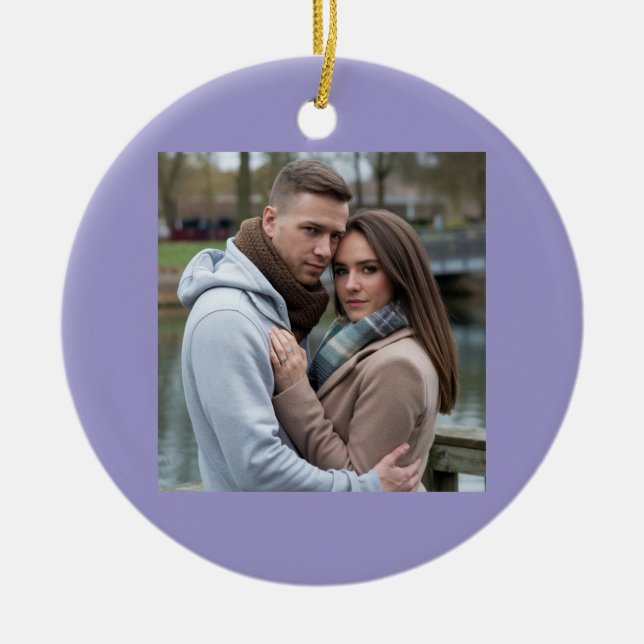 Erstellen Sie Ihre perfekte Personalisierte Farbko Keramik Ornament (Vorne)