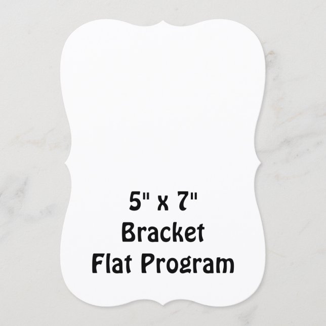 Erstellen Sie Ihre personalisierte 5" x 7" Bracket Programm (Vorderseite)