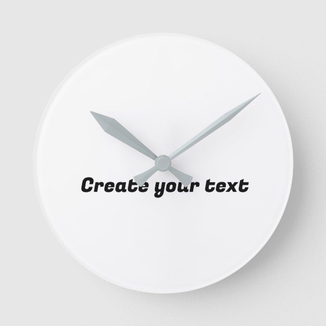 Erstellen Sie Ihre Textzeitschrift mit einem Häkch Runde Wanduhr (Vorderseite)