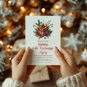 Erstellen Sie Ihre Weihnachtsgeschenk-Austauschpar Einladung