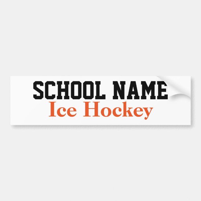 Erstellen Sie Ihren Autoaufkleber - Eishockey (Vorne)