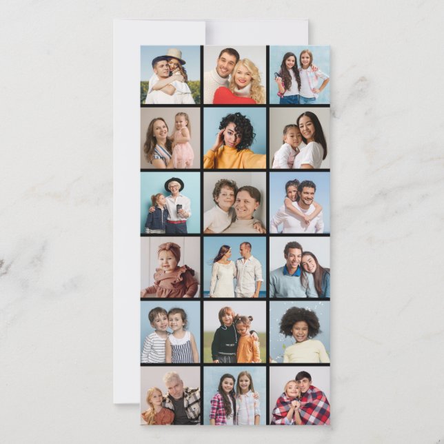 Erstellen Sie Ihren eigenen 18 Foto Collage Gruß Karte (Vorderseite)