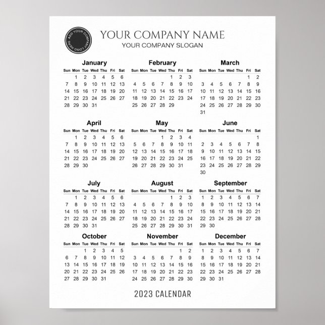 Erstellen Sie Ihren eigenen 2024 Firmenkalender |  Poster (Vorne)