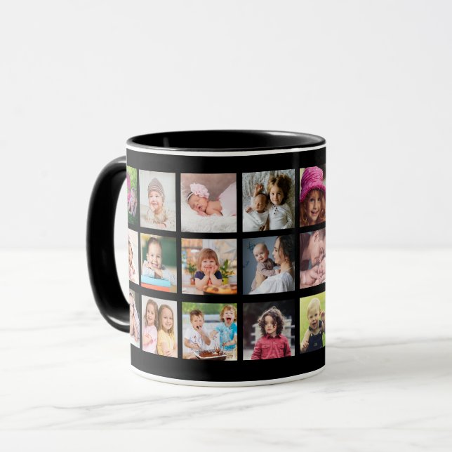 Erstellen Sie Ihren eigenen 22-Collage Familiennam Tasse (Vorderseite Links)
