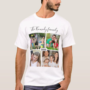 Erstellen Sie Ihren eigenen 4-Foto Collage Familie T-Shirt