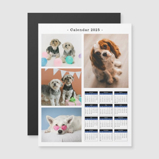 Erstellen Sie Ihren eigenen 4-Pet-Fotokalender 202 Magnetkarte (Vorne/Hinten)