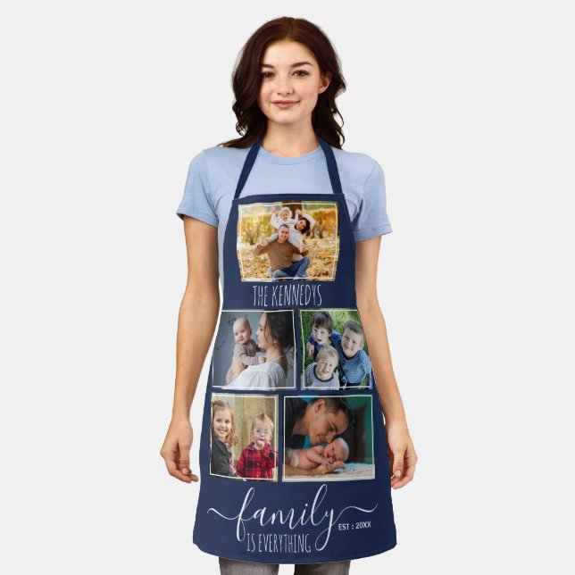 Erstellen Sie Ihren eigenen 5-Collage-Familienname Schürze (Getragen)