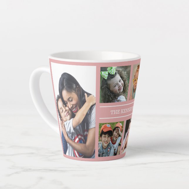 Erstellen Sie Ihren eigenen 6-Collage-Familienname Milchtasse (Linke Ecke)