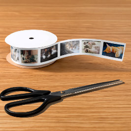 Erstellen Sie Ihren eigenen 6-Collage-weißen Films Satinband