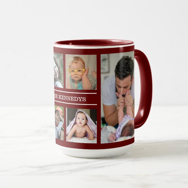 Erstellen Sie Ihren eigenen 6-Foto Collage Familie Tasse (VorderseiteRechts)