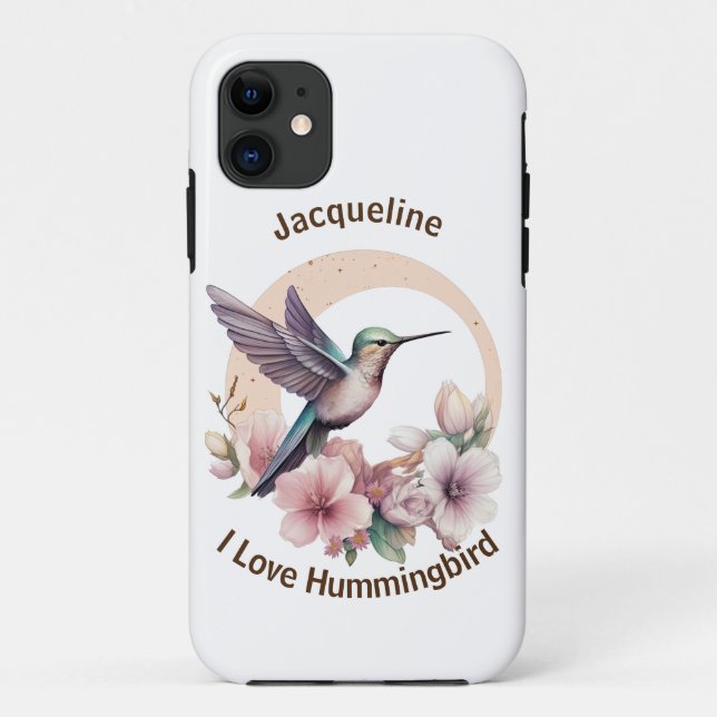 Erstellen Sie Ihren eigenen Aquarell Hummingbird-I Case-Mate iPhone Hülle (Rückseite)