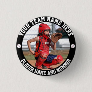 Erstellen Sie Ihren eigenen Baseball-Foto-Namen Button