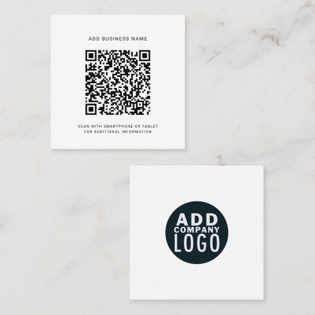 Erstellen Sie Ihren eigenen benutzerdefinierten QR Quadratische Visitenkarte (Vorne/Hinten)