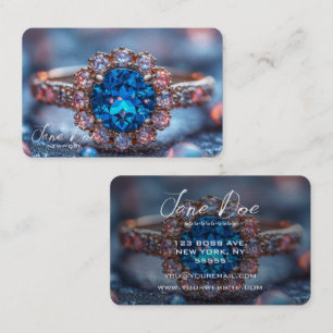 Erstellen Sie Ihren eigenen Blauen Edelsteinring S Visitenkarte
