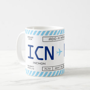 Erstellen Sie Ihren eigenen Boarding-Pass-Mug für  Kaffeetasse