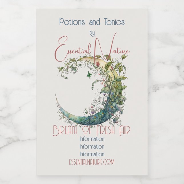 Erstellen Sie Ihren eigenen Boho Blumenmoon Lebensmitteletikett (Einzelnes Label)