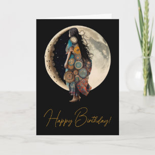 Erstellen Sie Ihren eigenen Boho Blumenmoon Walk Feiertagskarte