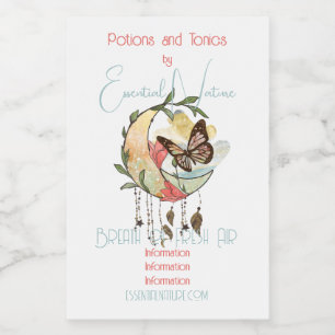 Erstellen Sie Ihren eigenen Boho Butterfly Moon Dr Lebensmitteletikett