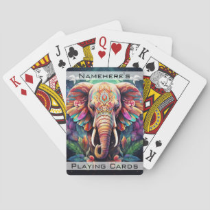 Erstellen Sie Ihren eigenen Boho-Jungle-Elefanten Spielkarten