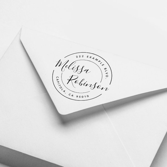 Erstellen Sie Ihren eigenen Circle Rücksendeadress Gummistempel (Von Creator hochgeladen)