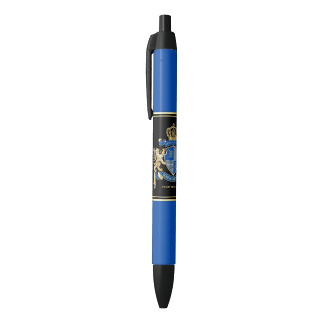 Erstellen Sie Ihren eigenen Coat von Arms Blue Gol Kugelschreiber (Oberseite (Vertikal))