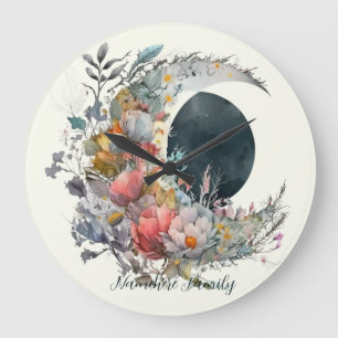 Erstellen Sie Ihren eigenen dunklen und hellen flo Große Wanduhr