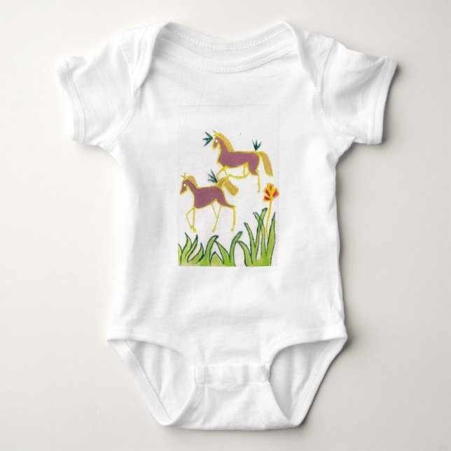 Erstellen Sie Ihren eigenen Einhorn Flora Power Ni Baby Strampler (Vorderseite)