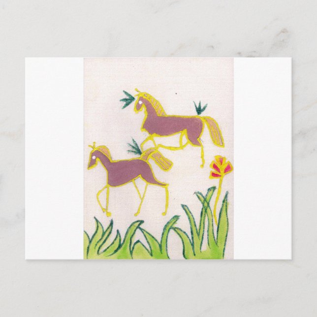 Erstellen Sie Ihren eigenen Einhorn Flora Power Ni Postkarte (Vorderseite)