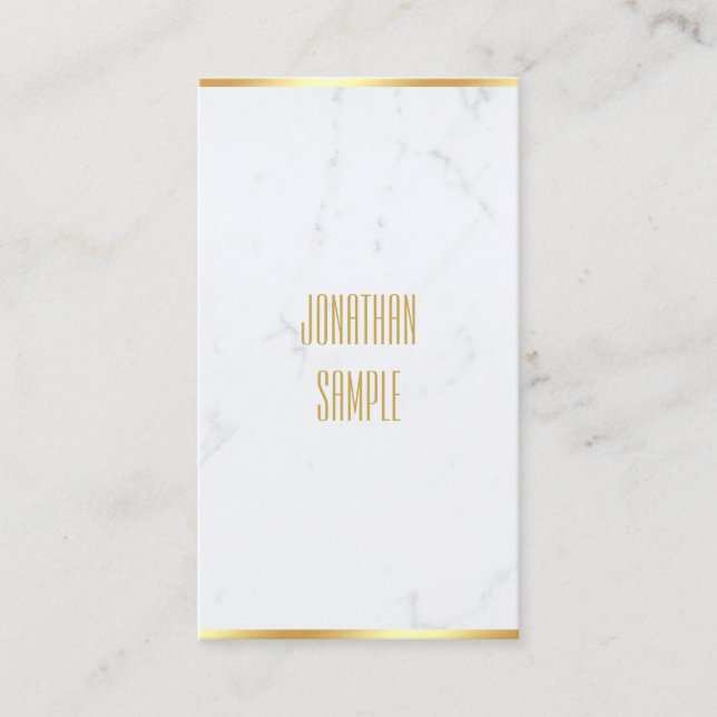 Erstellen Sie Ihren eigenen eleganten Gold-Text au Visitenkarte (Vorderseite)