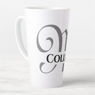 Erstellen Sie Ihren eigenen eleganten Namen Monogr Milchtasse