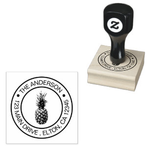 Erstellen Sie Ihren eigenen Familiennamen Ananas Gummistempel