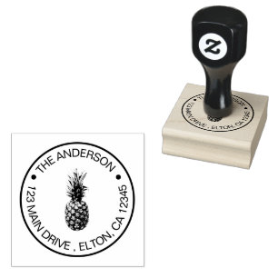 Erstellen Sie Ihren eigenen Familiennamen Ananas Gummistempel