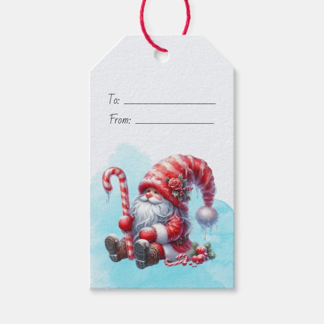Erstellen Sie Ihren eigenen Fluffy Peppermint Weih Geschenkanhänger (Vorderseite)