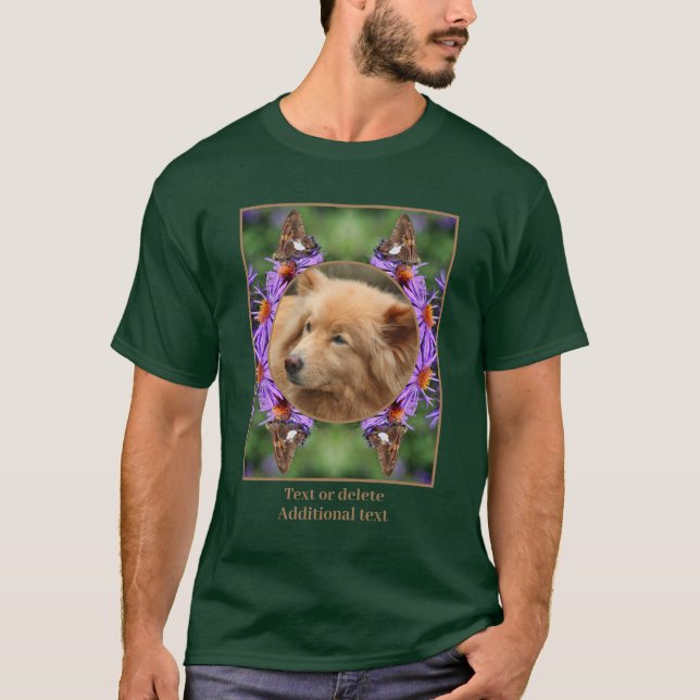 Erstellen Sie Ihren eigenen Foto Butterfly Aster B T-Shirt (Vorderseite)