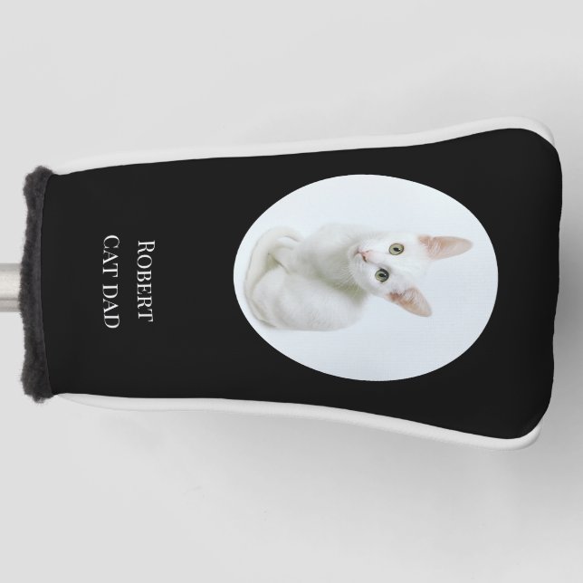 Erstellen Sie Ihren eigenen Foto Cat Vater Black Golf Headcover (Vorderseite)