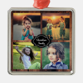 Erstellen Sie Ihren eigenen Foto-Collage-Monogramm Ornament Aus Metall