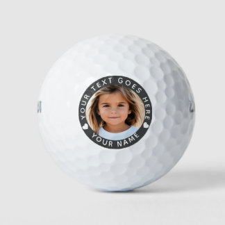 Erstellen Sie Ihren eigenen Foto Text und Namen Golfball